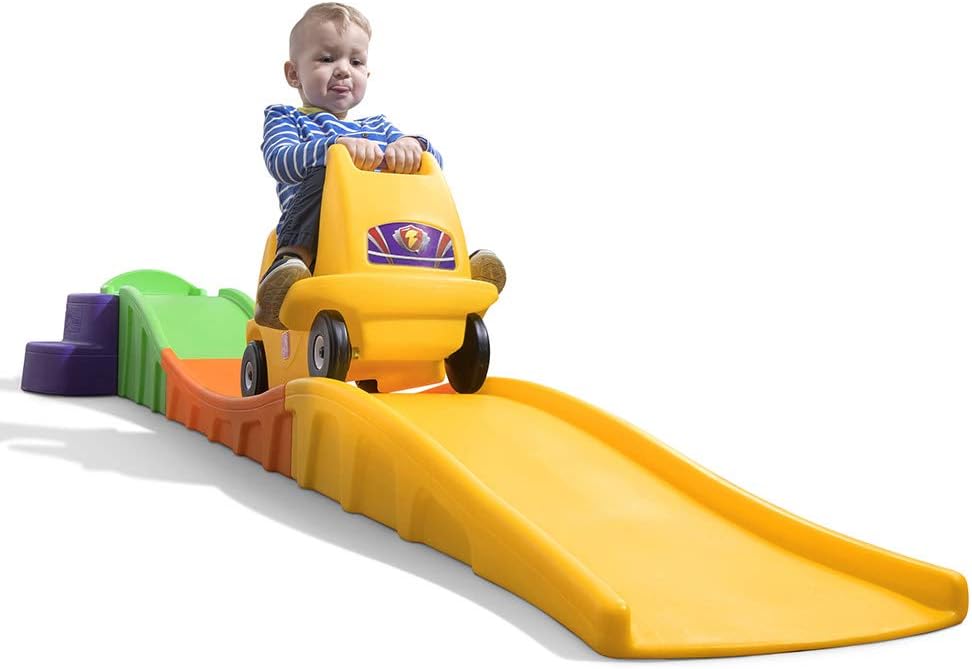 Step2 Up & Down Roller Coaster Kids Ride On Toy, Push Car, Indoor/Outdoor Playset, Made of Durable Plastic, Max Weight 50 lbs., For Toddlers 2-5 Years Old, Multicolor