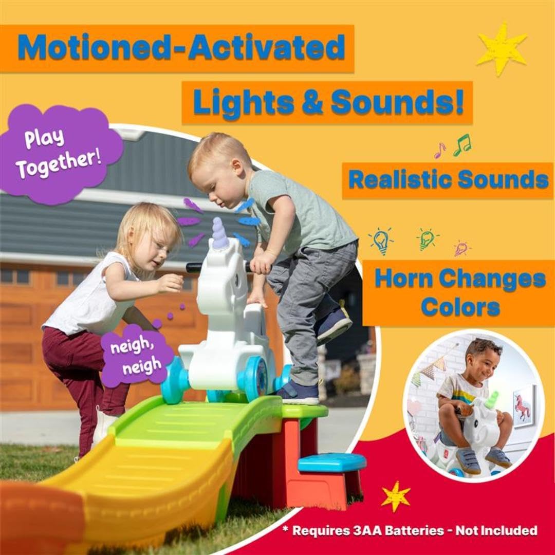 Step2 Up & Down Roller Coaster Kids Ride On Toy, Push Car, Indoor/Outdoor Playset, Made of Durable Plastic, Max Weight 50 lbs., For Toddlers 2-5 Years Old, Multicolor