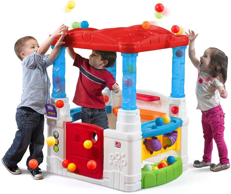 Step2 Crazy Maze Toddler Ball Pit, Kids Playhouse, Indoor/Outdoor Playset, Interactive Play with Sounds, Includes 20 Colorful Balls, Made of Durable Plastic, For Toddlers 1.5+ Years Old