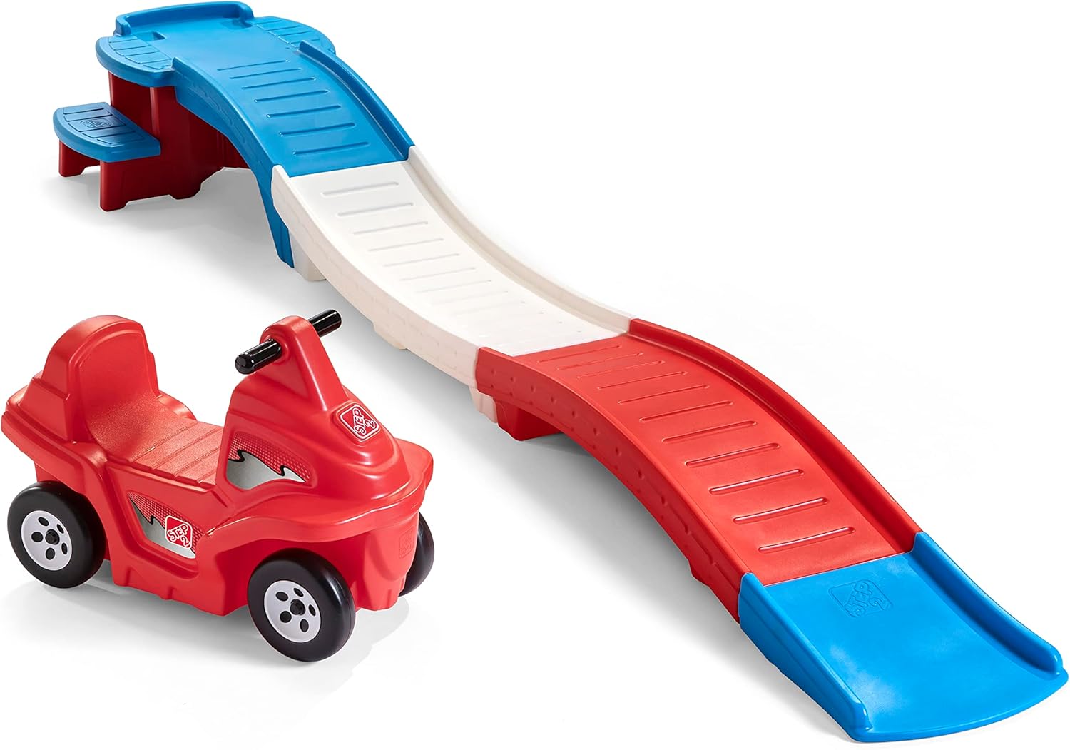Step2 Up & Down Roller Coaster Kids Ride On Toy, Push Car, Indoor/Outdoor Playset, Made of Durable Plastic, Max Weight 50 lbs., For Toddlers 2-5 Years Old, Multicolor