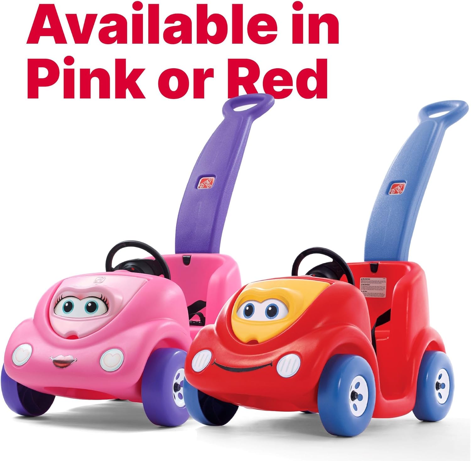 Step2 Push Around Buggy Kids Push Car, Ride On Toy, Stroller Substitute, Includes Seat Belt & Horn, Made of Durable Plastic, Max Weight 50 lbs., For Toddlers 1.5-4 Years Old, Pink