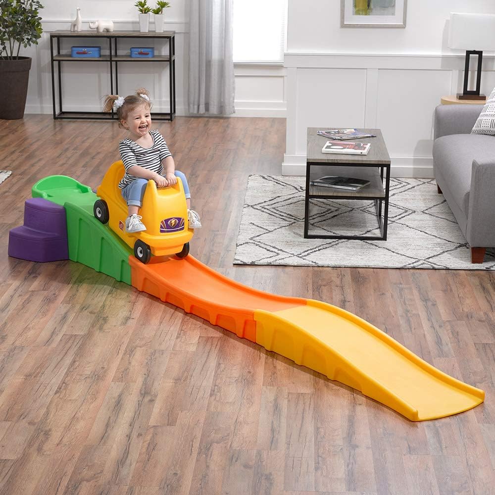 Step2 Up & Down Roller Coaster Kids Ride On Toy, Push Car, Indoor/Outdoor Playset, Made of Durable Plastic, Max Weight 50 lbs., For Toddlers 2-5 Years Old, Multicolor