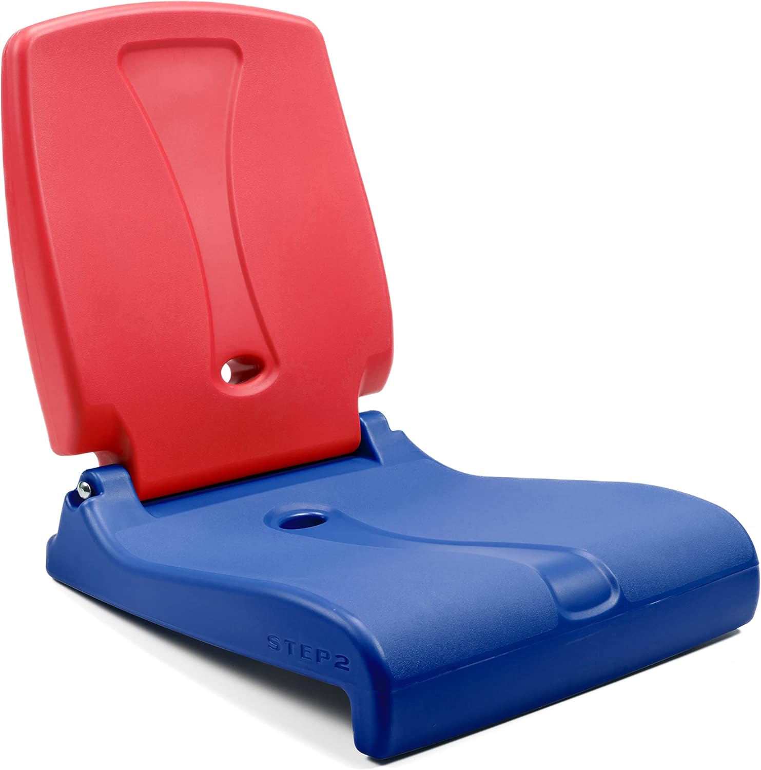 Step2 Folding Flip Seat, Lightweight Portable Outdoor Chair for Poolside, Camping, Beach, Boats, Tailgates, Durable Ground Chair with Back Support for Adults, Capri Blue