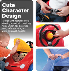Step2 Push Around Buggy Kids Push Car, Ride On Toy, Stroller Substitute, Includes Seat Belt & Horn, Made of Durable Plastic, Max Weight 50 lbs., For Toddlers 1.5-4 Years Old, Pink