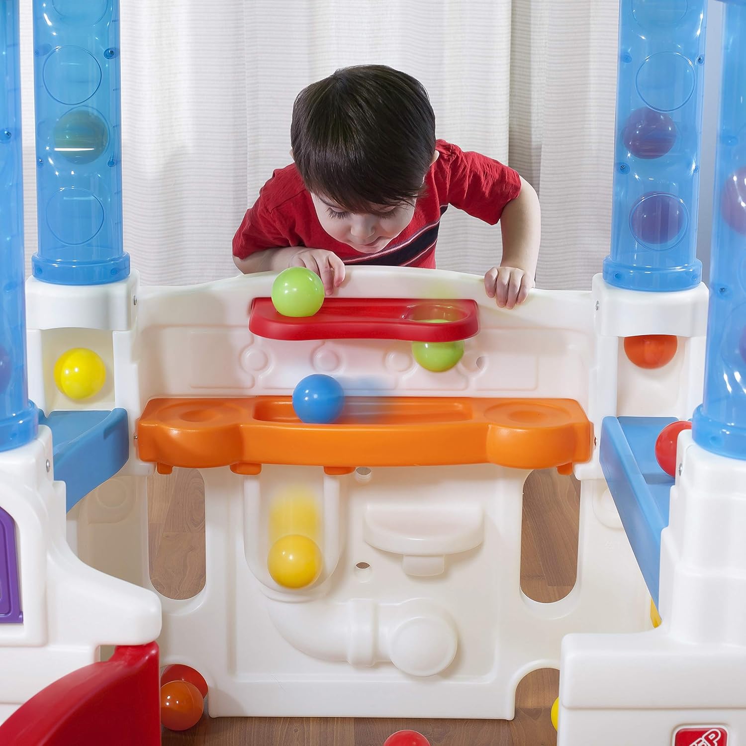 Step2 Crazy Maze Toddler Ball Pit, Kids Playhouse, Indoor/Outdoor Playset, Interactive Play with Sounds, Includes 20 Colorful Balls, Made of Durable Plastic, For Toddlers 1.5+ Years Old