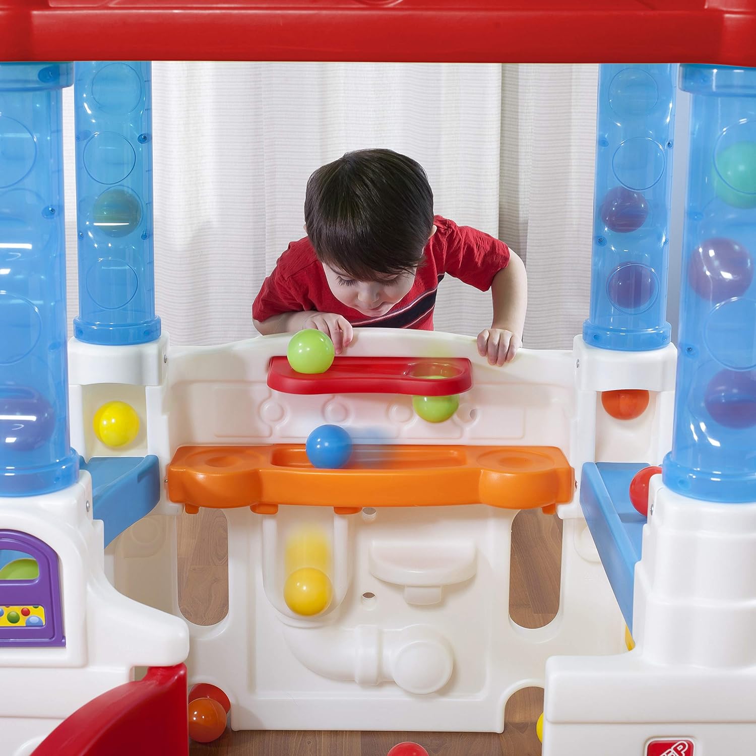 Step2 Crazy Maze Toddler Ball Pit, Kids Playhouse, Indoor/Outdoor Playset, Interactive Play with Sounds, Includes 20 Colorful Balls, Made of Durable Plastic, For Toddlers 1.5+ Years Old